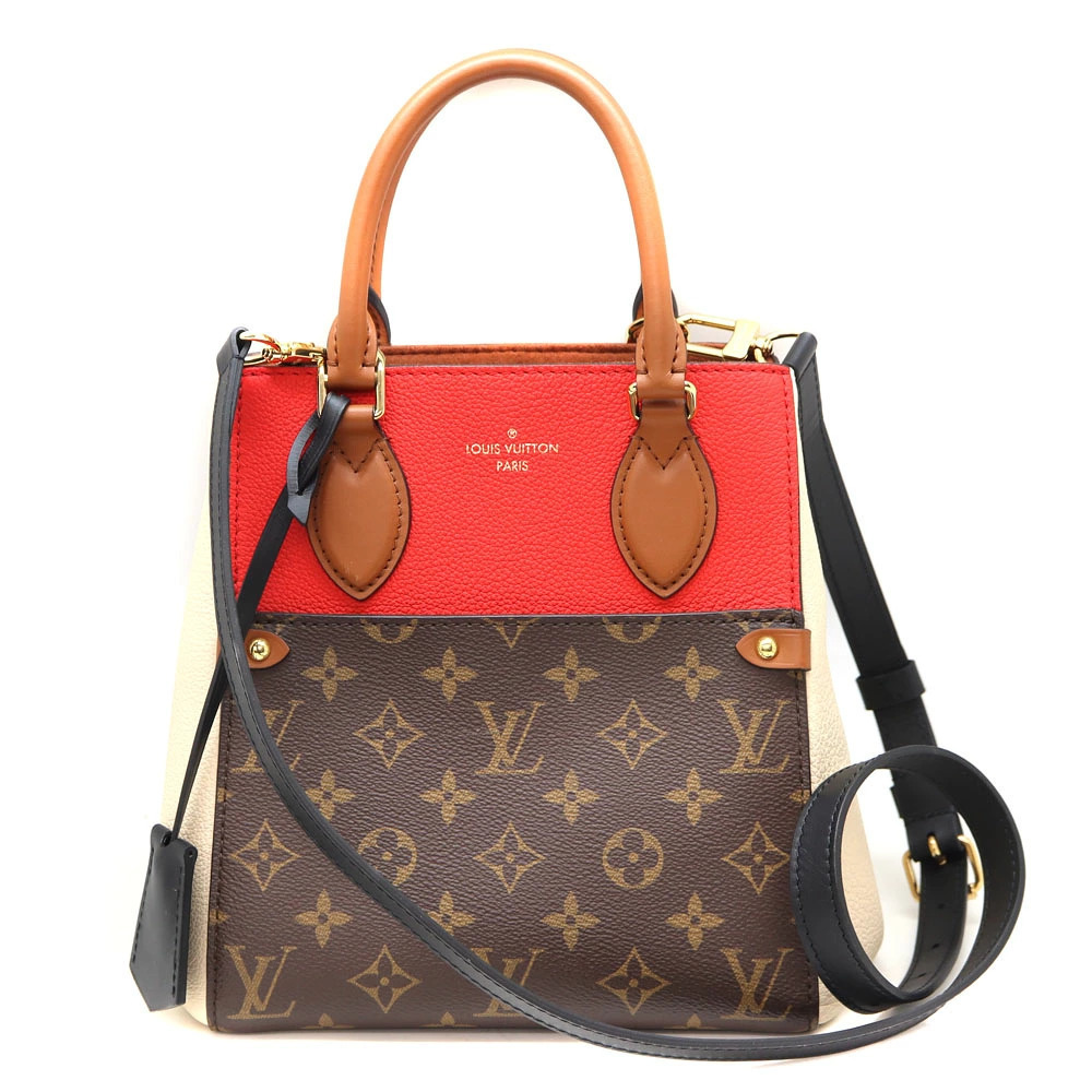Louis Vuitton Fold Tote Brown Red White